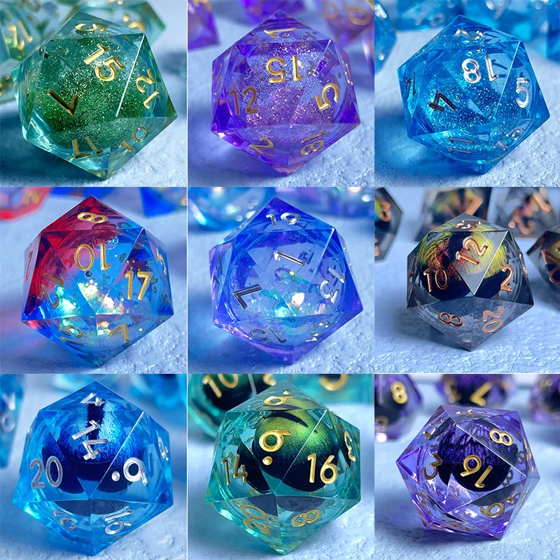

7 шт. многогранный кристалл дракона глаз DND набор кубиков изделия из смолы домашний декор украшения для игры Таро вечерние игрушки настольные развлечения