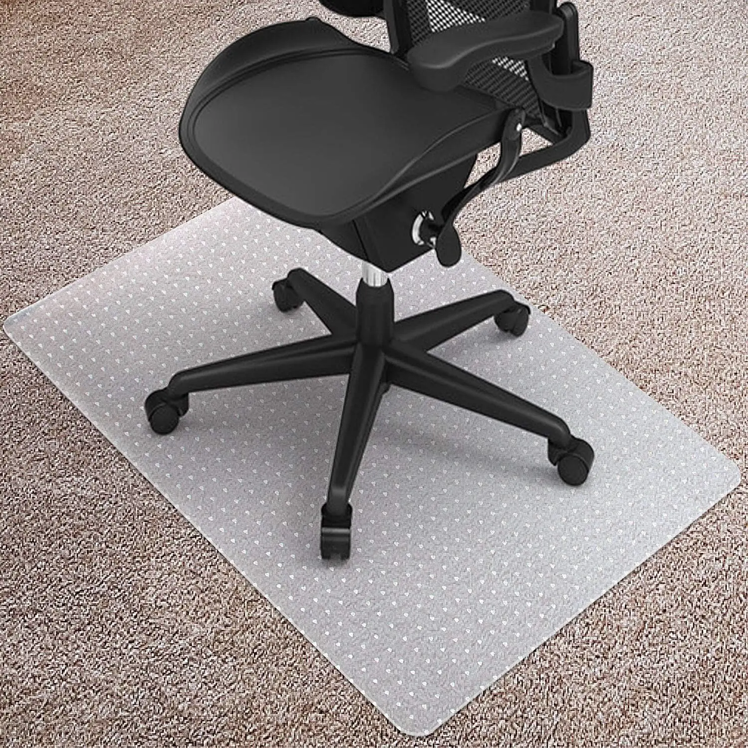 

36x48 Inch Transparent Chair Mat for Carpet, Easy Glide Protects Floors on Low/No Pile Carpets
