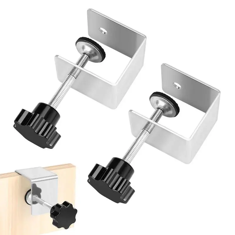 1/2Pcs Carpenter ไม้ Fast Practical สแตนเลสตู้เก็บของเหล็กติดตั้ง Clamp ติดตั้งแผงด้านหน้าลิ้นชักฮาร์ดแวร์