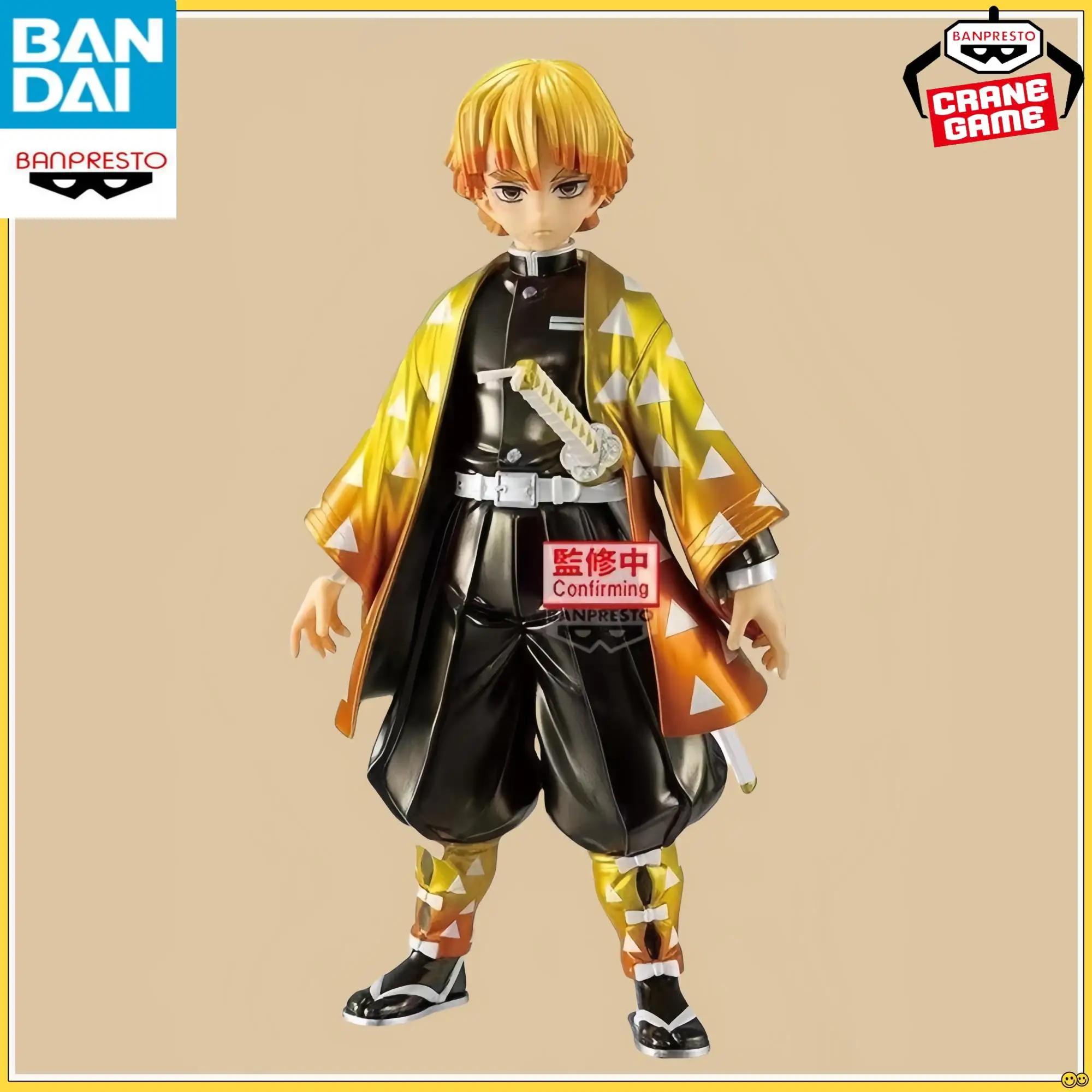 

Banpresto Bandai Demon Slayer Grandista Agatsuma Zenitsu Фигурка 24 см Новая неоткрытая стоячая модель Коллекционная