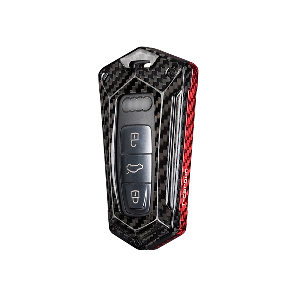 Auto Remote Smart Key Holder Shell Fob Cover Case Trim For Audi A6 A7 A8 Q8 2018-2021