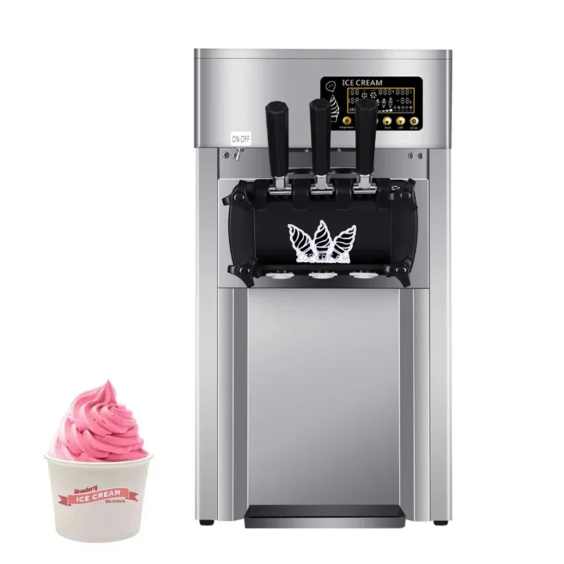 For Dessert Soft Ice Cream Machine Commercial Ice Cream Maker Stainless Steel Ice Cream Vending Machine 1200W