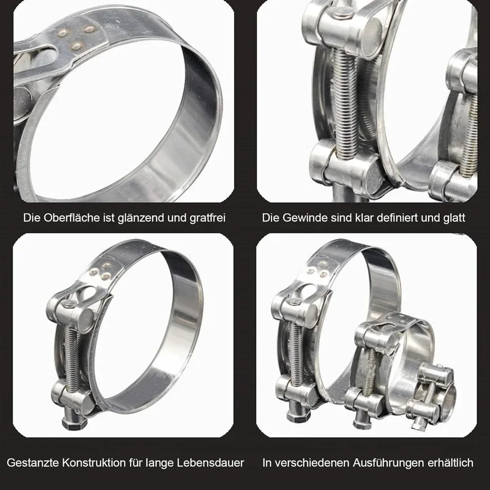 6pcs Stainless Steel Hose Clamp Set for Home Plumbing and Industrial 20-22mm 23-25mm 36-39mm Strong Pipe and Hose Clamps