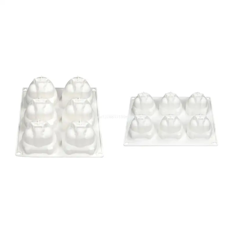 6Cavity Little Hamster Molds DIY Mousse Cake Molds for Making Chocolate Fondants Dropship