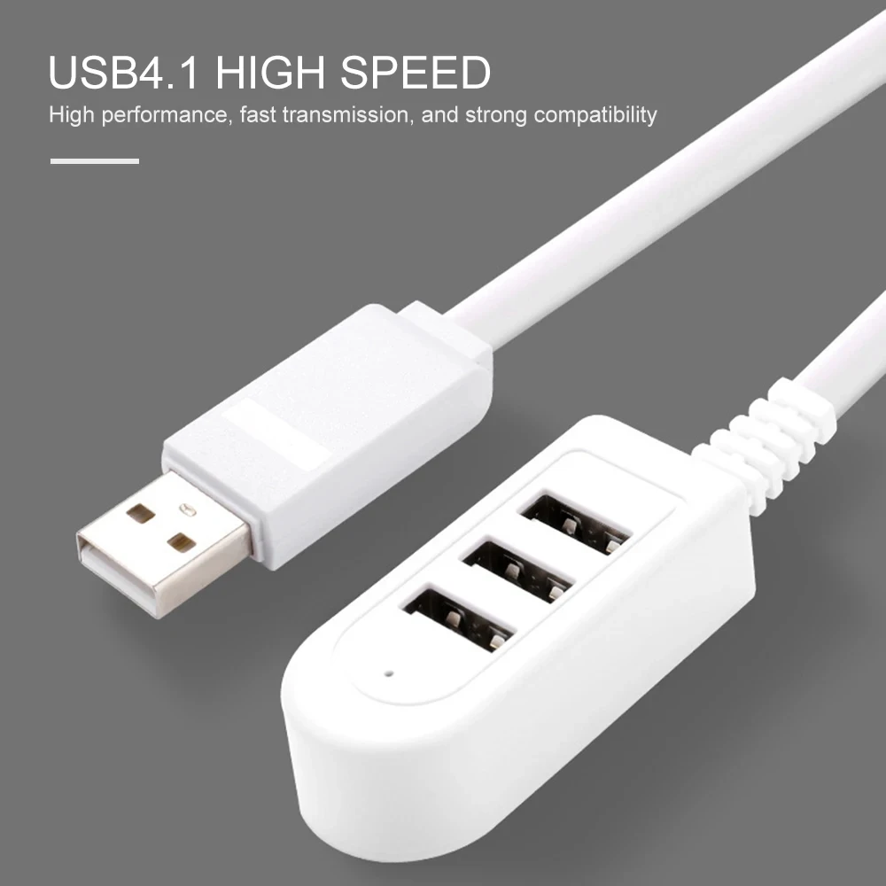 3 In 1 USB Splitter Socket Multi-function 3A Charger Converter USB Port Hub Digital Data Cables Accessories Extension Cable Line