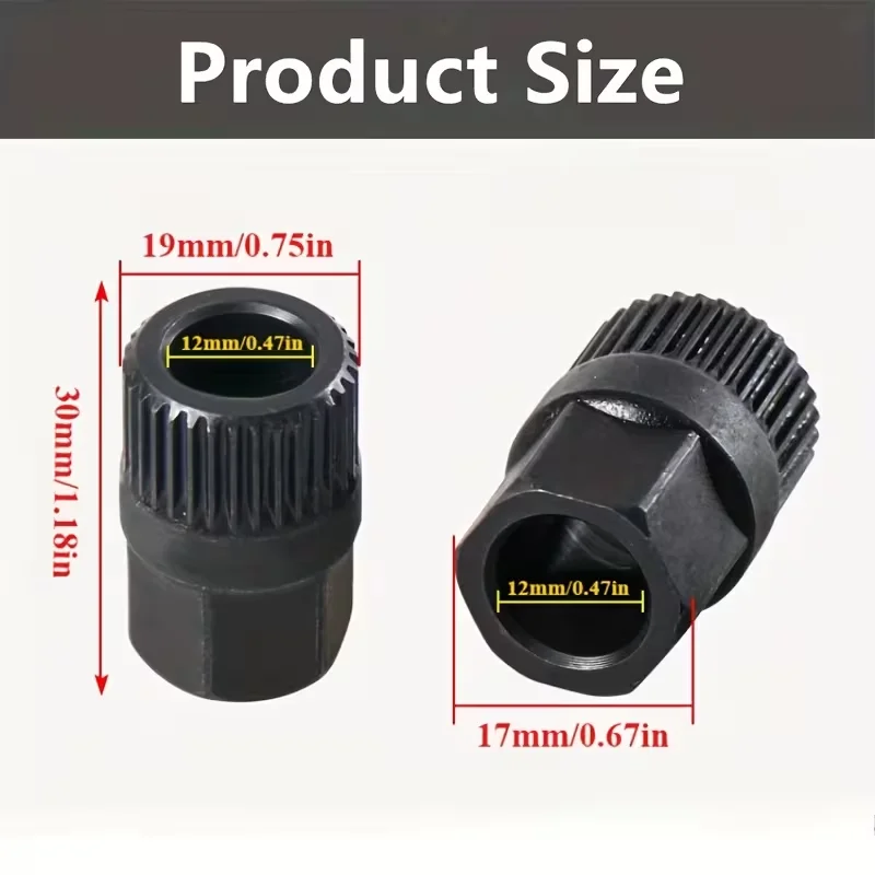 1 قطعة أداة إزالة بكرة المولد/المولد الثقيل 33 سنًا مع محرك Spline - لأودي، فولكس واجن، فورد، بيجو، BMW #2