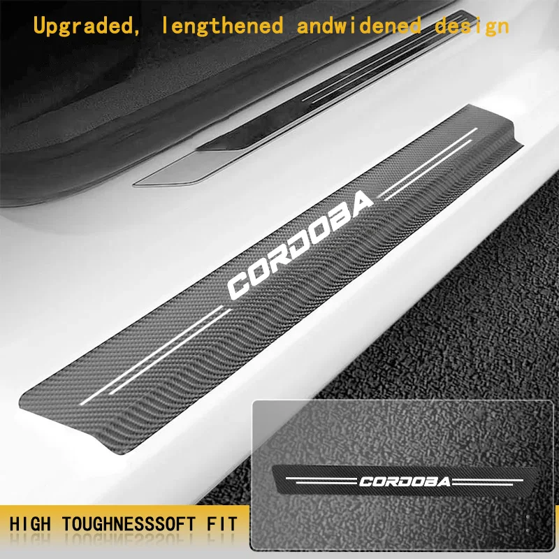 Car Stickers Door Edge Protector Car Door Sill Sticker Anti Scratch Auto Threshold Guard For Seat Cordoba