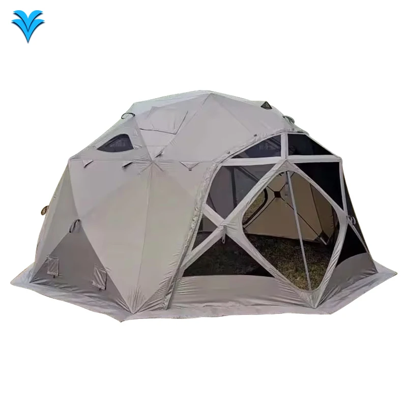 Large Capacity Breathable Windproof New Design Premium Outdoor Camping Tent for Families Premium Canvas Waterproof Portable