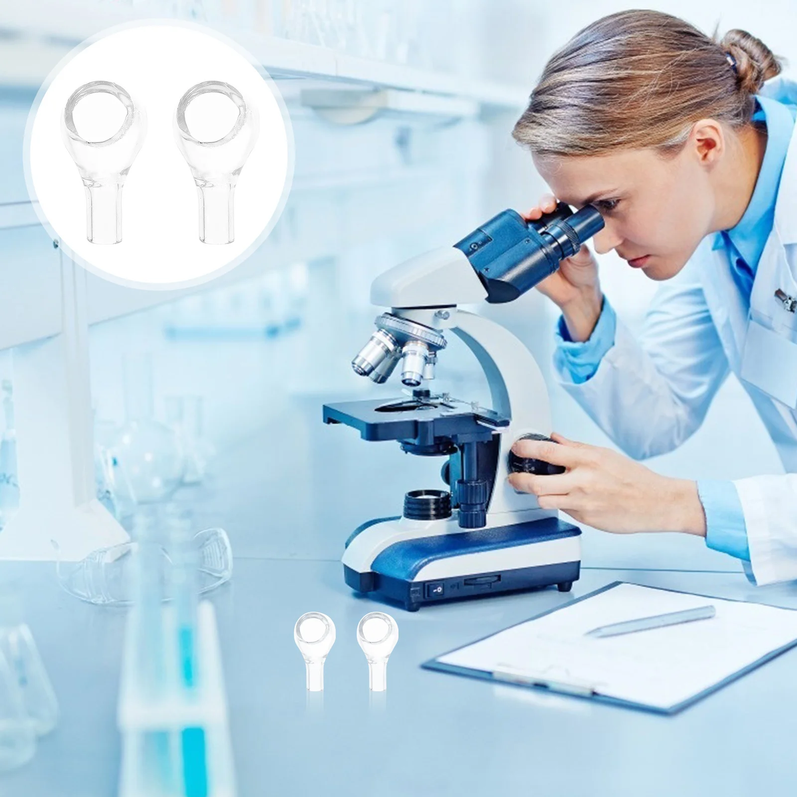 

2Pcs Transparent Glass Weighing Boat Funnel Set Borosilicate Scoop for Laboratory Quantitative Sample Transfer