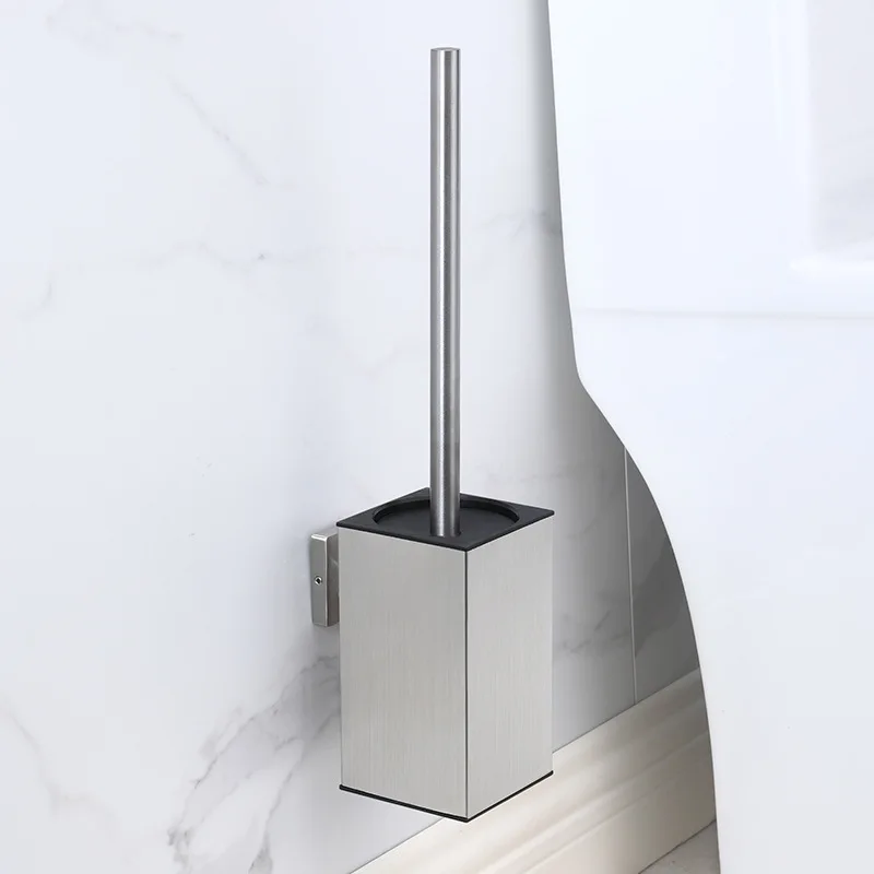 Stainless Steel Toilet Brush Black Bathroom Cleaning Brush Holder with Toilet Brush Wall Mount Available in a variety of colors