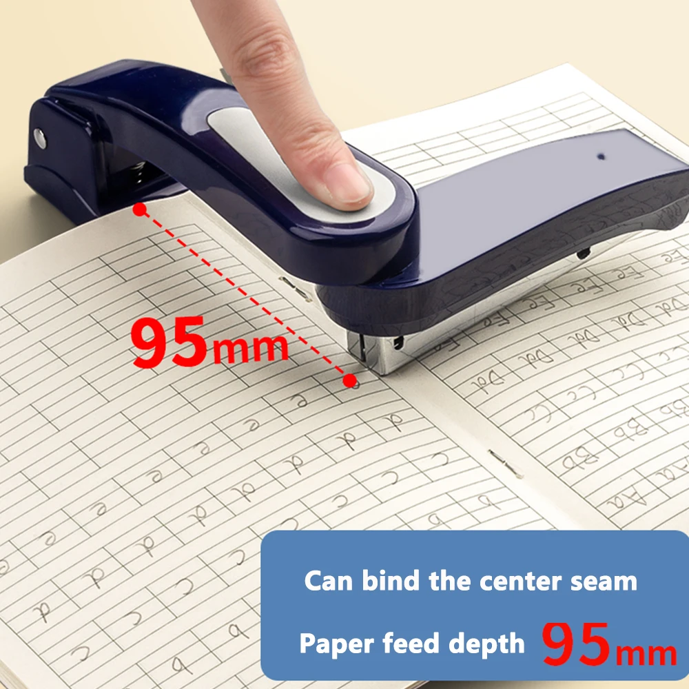 Сверхмощный степлер с возможностью поворота на 360 градусов, 24/6 скоб, легкий длинный степлер, школьная деталь, офисные канцелярские принадлежности