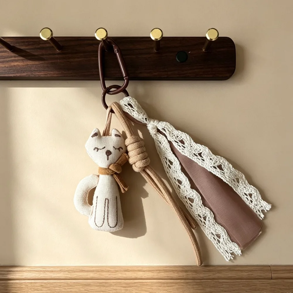 Cartoon Animal Keychain Doll Charm Multicolor Rabbit Cat Bear Vintage Bag Decorative Pendant Ligth Weight Horse Chicken Duck