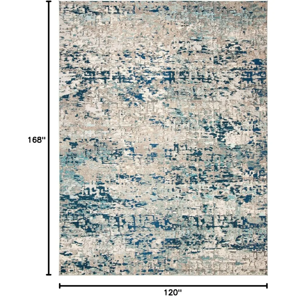 

Area Rug, Modern Abstract Design, Non-Shedding, Easy Care, Ideal for High Traffic Areas in Living Room, Rugs for Bedroom