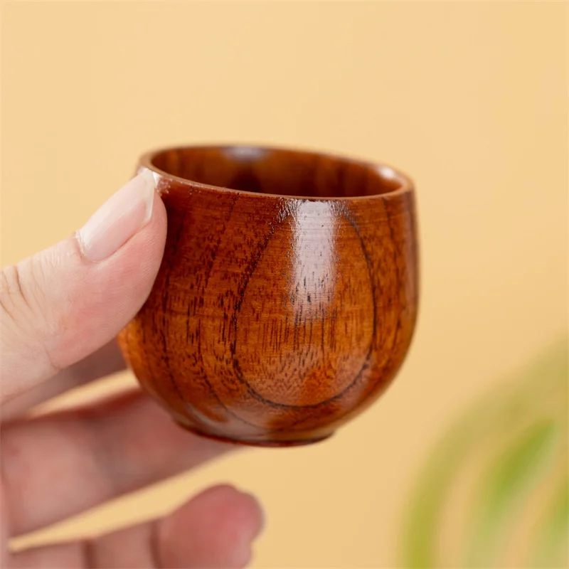 65/180/200ML Cup Creative Date Wood Handcarved Anti Scald Tea Cups Simple Coffee Mug Household Drinkware