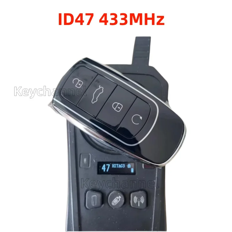 

Keychannel 4 Button Car Key Fob ID47/4A 433MHz Smart Remote Proximity Keyless for Chery Tiggo 8 PLUS ARRIZO PLUS Replacemet Key