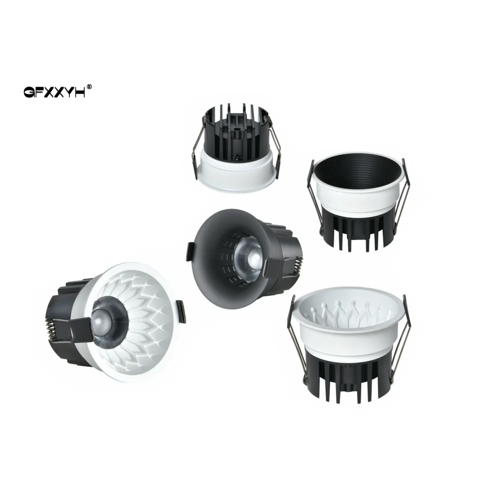 

Dimmable COB Embossed Pattern Ceiling Spotlight 10W 12W 15W Indoor Art Lighting Fixture Design Enclosure 110V-220V