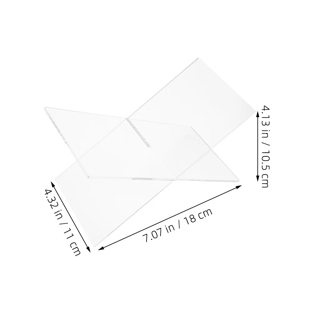 X-Shaped Acrylic Book Stand 4Mm Thick Desk Organizer For Reading Cookbook Bible Display Storage Rack Portable Document Holder