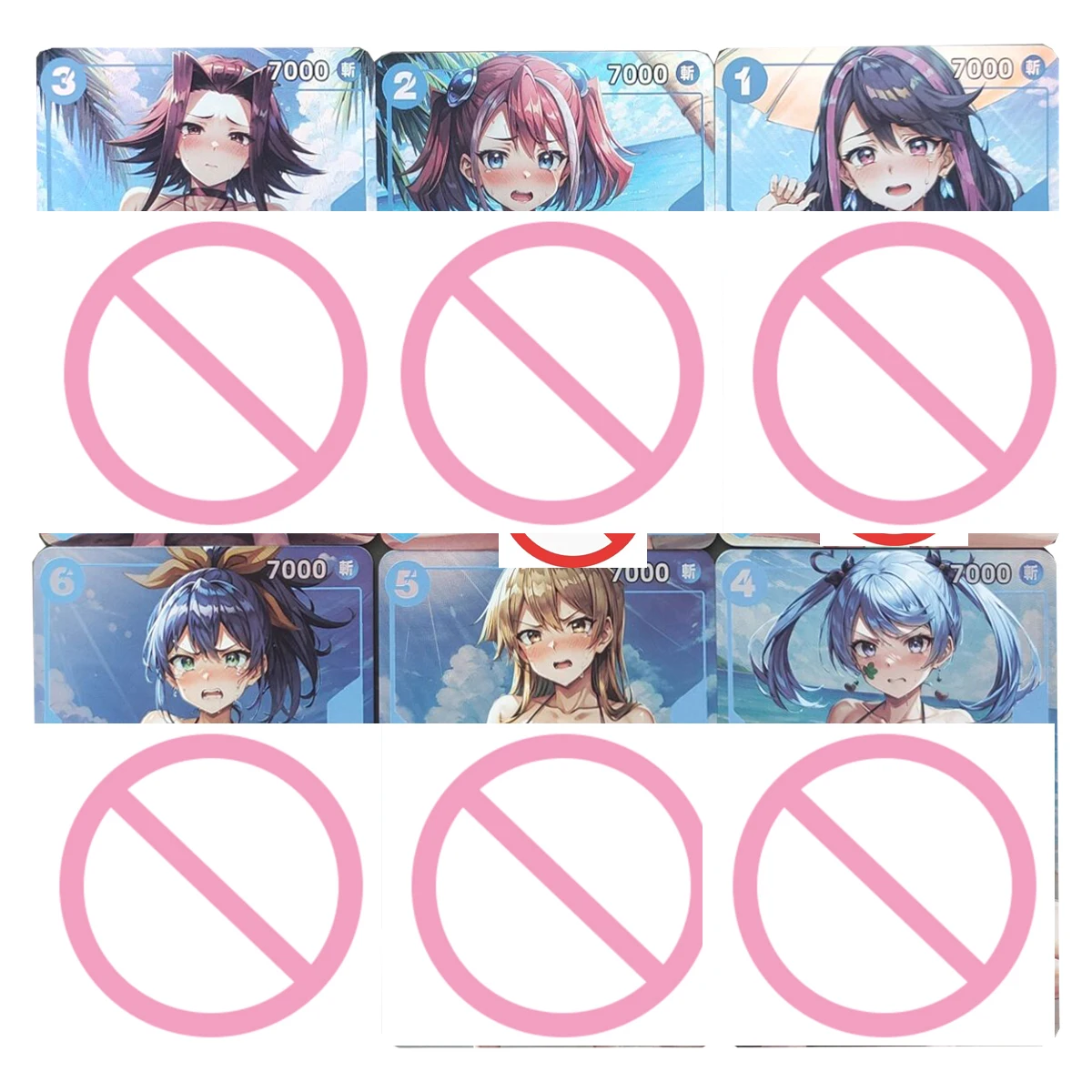 

6Pcs/set 59X86Mm Diy Goddess Story Yu-Gi-Oh! Akiza Izinski Swimsuit Collection Card Refraction Color Flash Anime Card Gift Toys