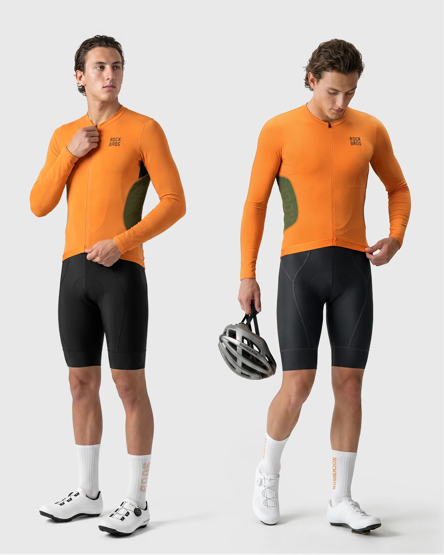 ROCKBROS Langarm-Radtrikot für Frühling und Sommer, leichtes, atmungsaktives Fahrradtrikot mit reflektierenden Elementen für Rennrad und Mountainbike – Detail 15