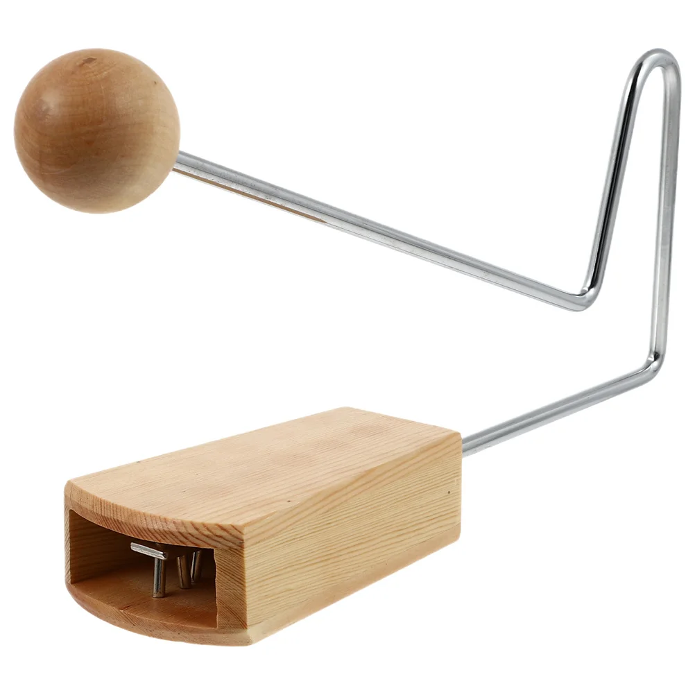 Boule en bois pour enfants, Instrument de Percussion en bois Vibraslap pour le développement de la Perception musicale, effet sonore Durable, éducatif