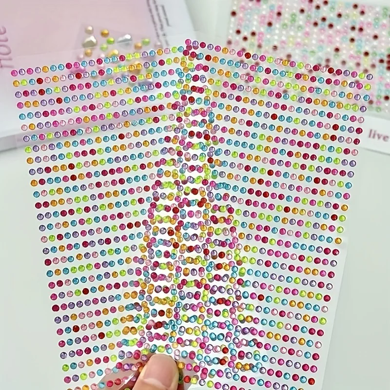 Colorful Acrylic Crystal Diamond Sticker Self Adhesive Gem Rhinestone Stickers DIY Car Scrapbooking Crafts Wedding Decor