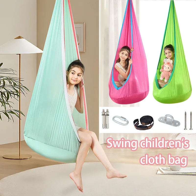 

Kids Pod Swing Seat Hammock Chair Durable Children's Outdoor Patio Swing Folding Hanging Hammock Chair for Garden Dropshipping