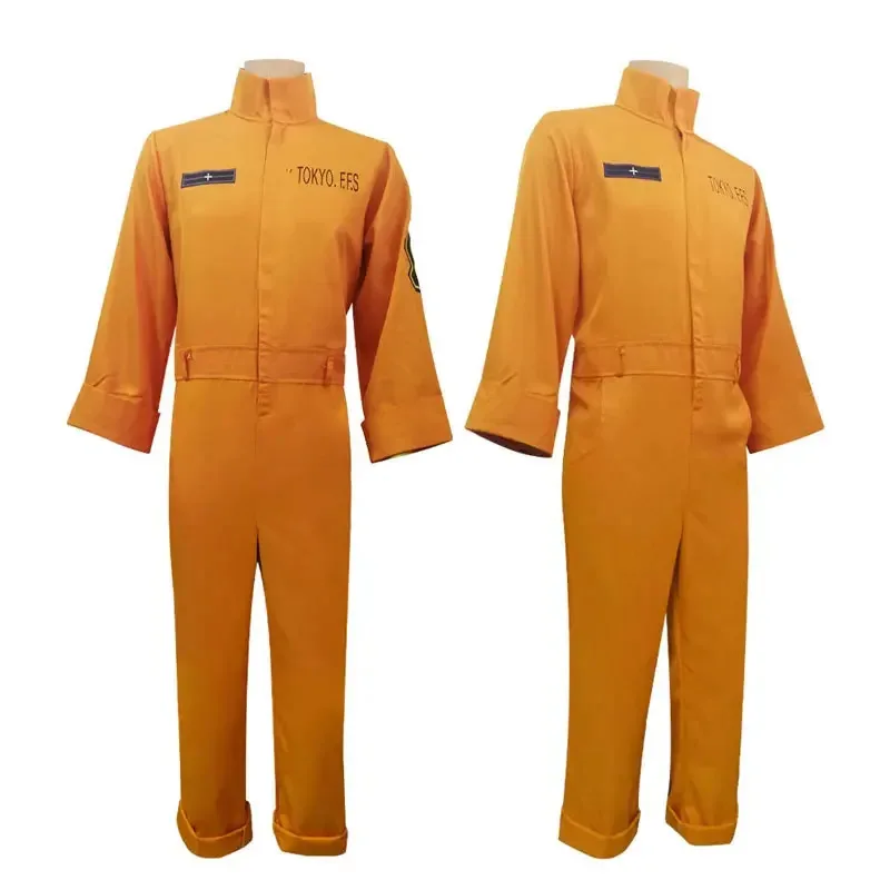

NewFire Force Cosplay Costume Shinra Kusakabe Akiratu Oubi Maki Oze Jumpsuit Enen no Shouboutai Women Men Yellow Outf;5,c'8.m;0'