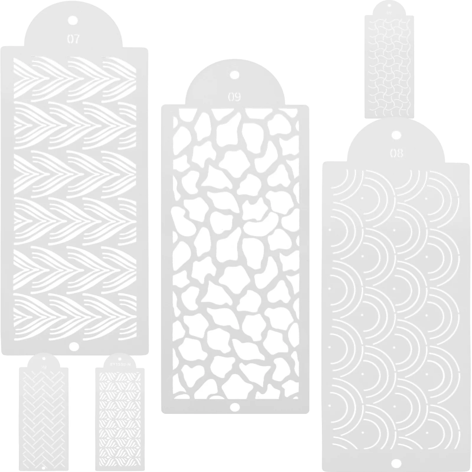 

6Pcs Hollow Out Painting Stencils DIY Accessories Safe No Odor Wall Art Decoration Reusable Graffiti Stencils Drawing Templates