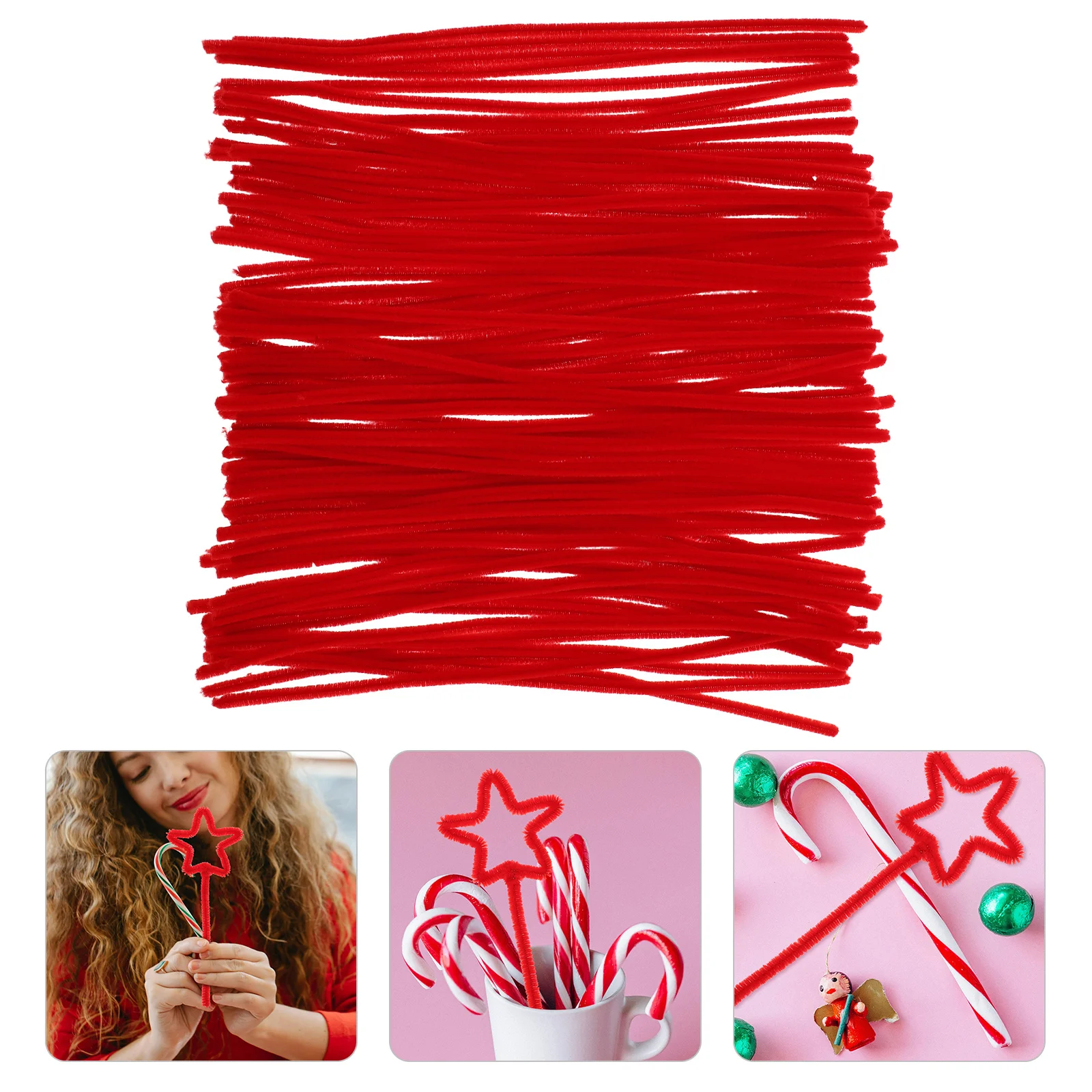 200 قطعة مجموعة مواد عصا تويست لتقوم بها بنفسك لوازم الحرف اليدوية للأطفال منظفات الأنابيب زينة عيد الميلاد الفصول الدراسية مشاريع فنية الشنيل #1