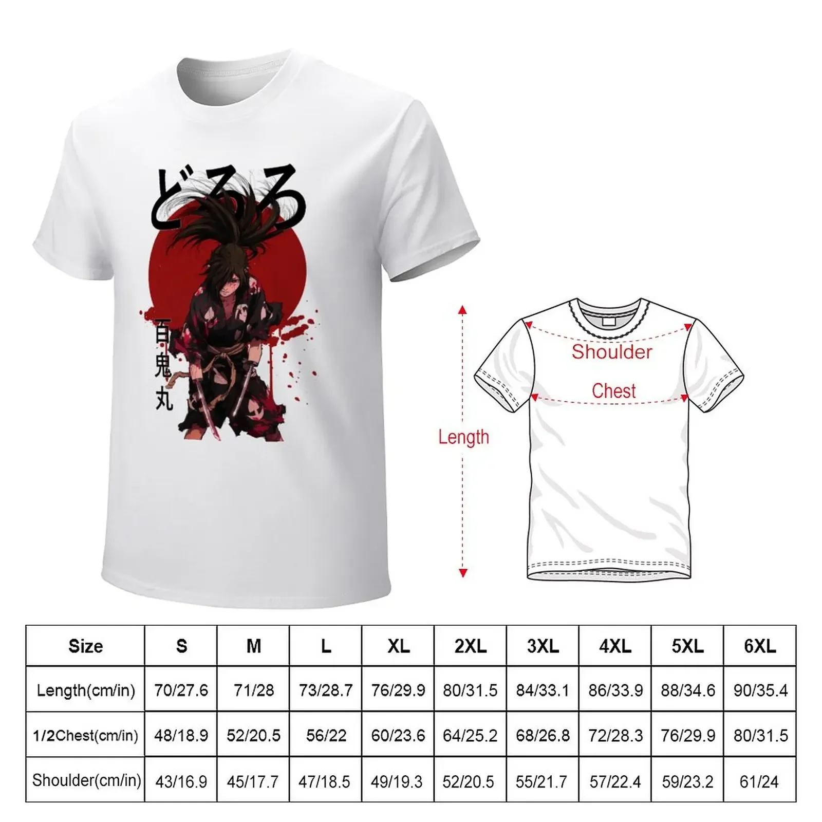 Dororo - Hyakkimaru T-Shirt funnys customs anime mens white t shirts