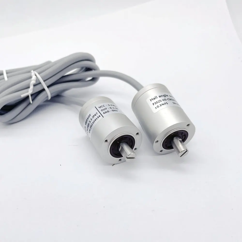 P3025 Analog 0-10V Angle Sensor SSI SPI Hall 90 180 360 Degrees Waterproof IP67 Angular Sensor
