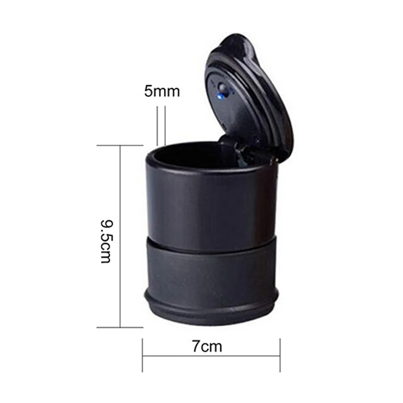 Portable Car LED Ashtray Universal Auto Ashtray Cigarette Ash Holders Cup Car Interior Decor Auto Accessories Interior 7x7x11cm - Image 6