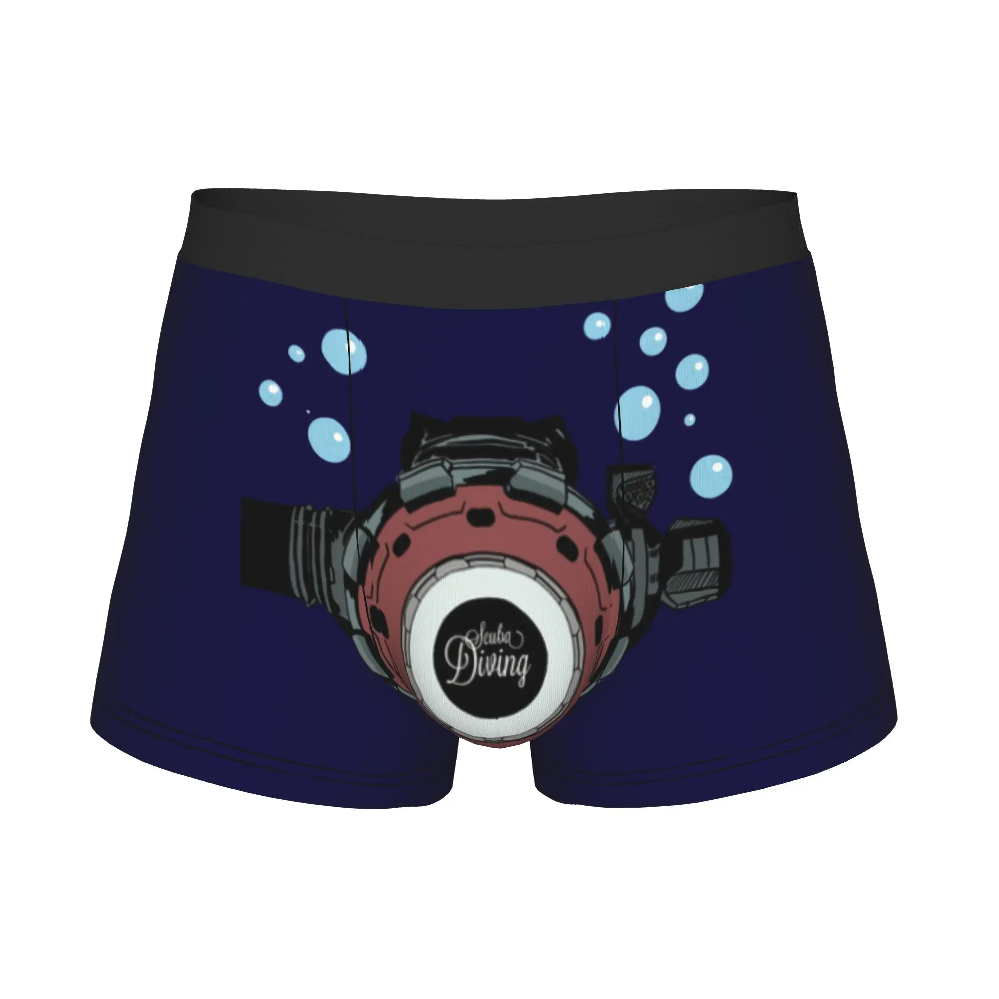 Scuba Diving Regulator Underwear Men Printed Dive Diver Boxer Briefs Shorts Panties Soft Underpants