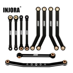 INJORA CNC Aluminium High Clearance Chassis Links Steering Links Set for 1/24 RC Crawler FMS FCX24 Upgrade(FCX24-13 FCX24-14)