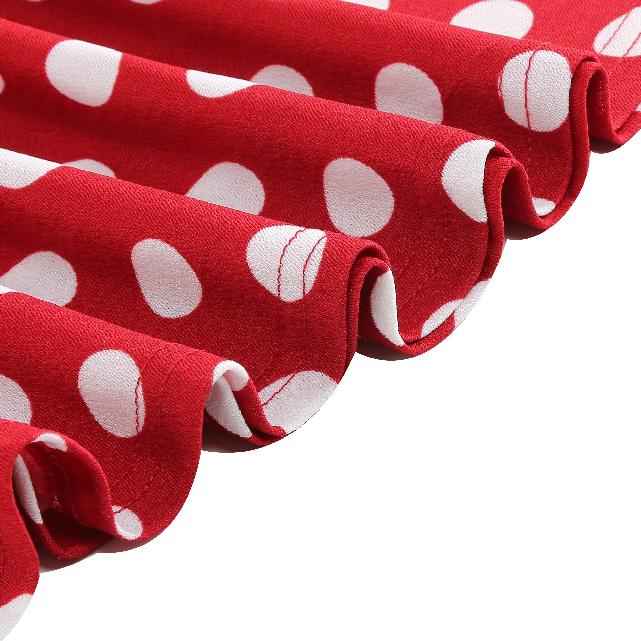 تنورة نسائية ريترو بولكا دوت زهرية على شكل حرف A مع حزام وتنورة مطبوعة، متعددة الاستخدامات