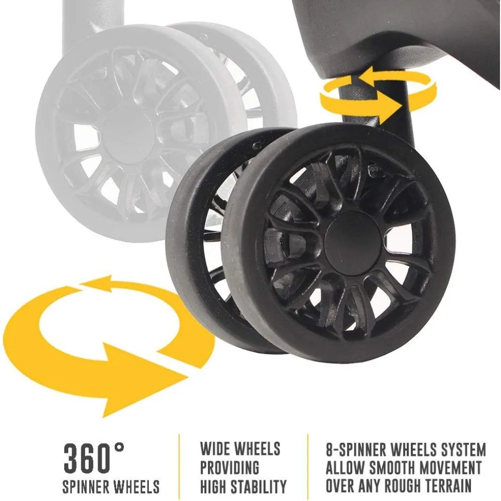 Erweiterbares 20-Zoll-Leichtgewichtiges Rollgepäck – passend für Fluggesellschaftfächer – langlebige Softside-Handgepäcktasche für Reisen