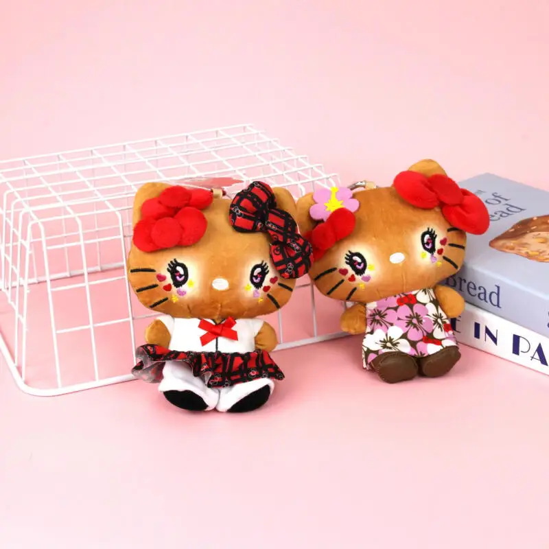 15 cm süße Cartoon Kawaii Shibuya Gyru Hello Kitty Plüschpuppe Schlüsselanhänger Taschenanhänger Spielzeug Geschenk