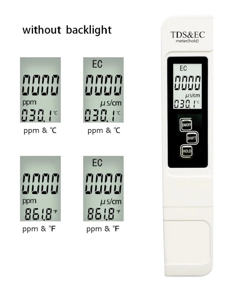 Hot Sale Digital 3 In 1 EC And TDS Meter High Accuracy Pen Type ECTDS Temperature Meter