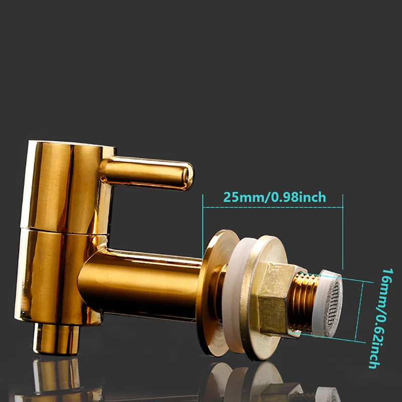 1Pc 304 Stainless Steel Spigot Water Tap Faucet For Beer Juice Beverage Drink Wine  Dispenser Tap 16mm‘
