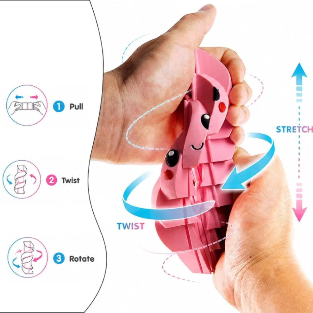 3D Printing Dumpling with Dumpling Clicker Sensory Decompression Toy Deformable Twist Creative Stress-Relief Gadget Desk Ornam