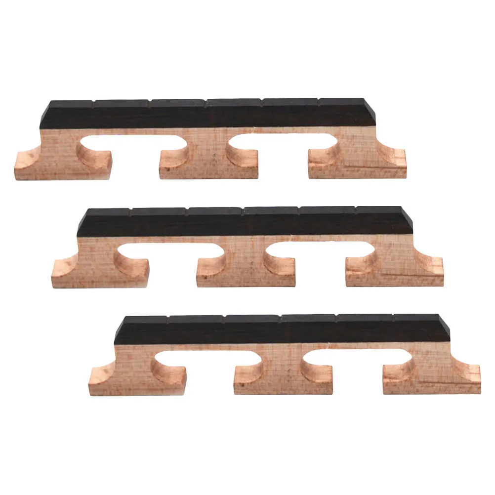 

3Pcs Banjo Wood Bridge Replacement 5 String Instrument Accessories Stable Three-Leg Design for Improved Tone Performance