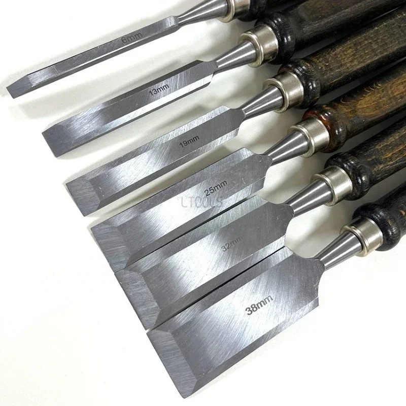 

Wood Carving Knife Chisel Carpentry Flat Chisels 6/10/12/19/25/32mm Woodworking DIY Professional Sculptural Cutter Woodcut Tools