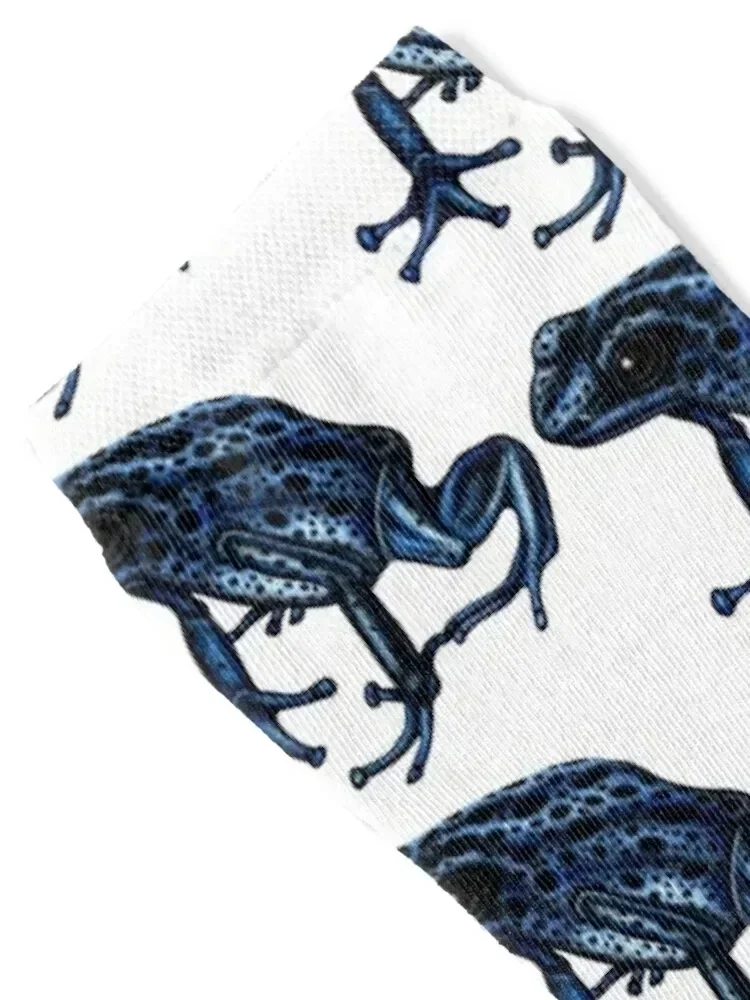 Blue poison dart frog illustration Socks anti-slip hockey Wholesale snow Men Socks Women's