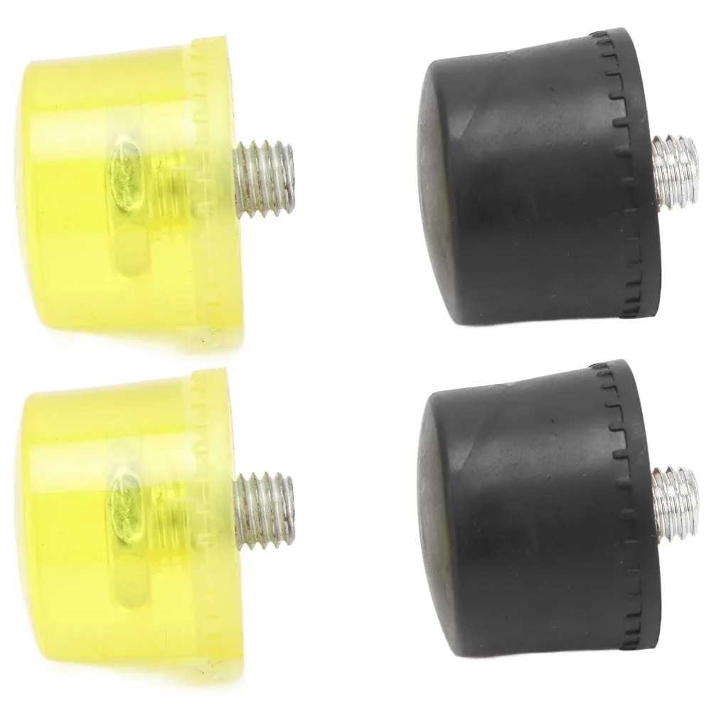 4PCS Durable Flexible Rubber Striking Head Replaceable Hammer Replacement Tips Mallet Replacement Heads Dead Blow Hammer