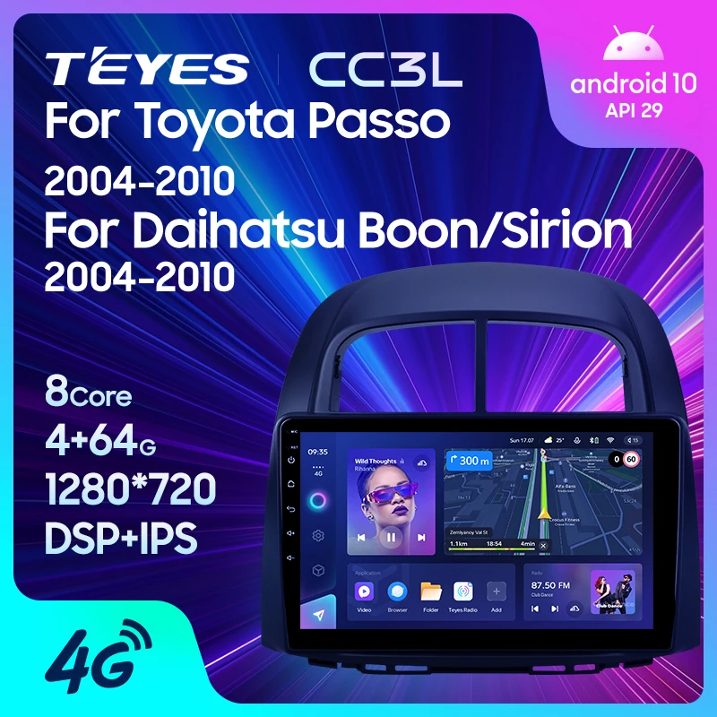 TEYES CC3L WIFI For Toyota Passo XC10 For Daihatsu Boon Sirion 2004 - 2010 Car Radio Multimedia Video Player Navigation stereo