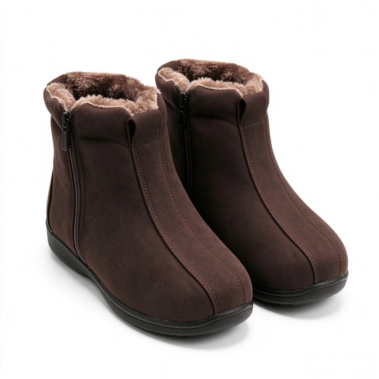 Men Women Winter Buddhist Monk Shoes Thick Fleece Lined Ankle Boot Suede Comfortable Non Slip Footwear For Temple Home Outdoor