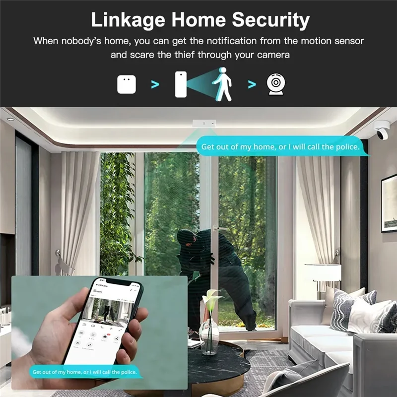 Tuya Zigbee ミリ波レーダー 人感センサー 輝度距離検出器 フレッティングモーションセンサー