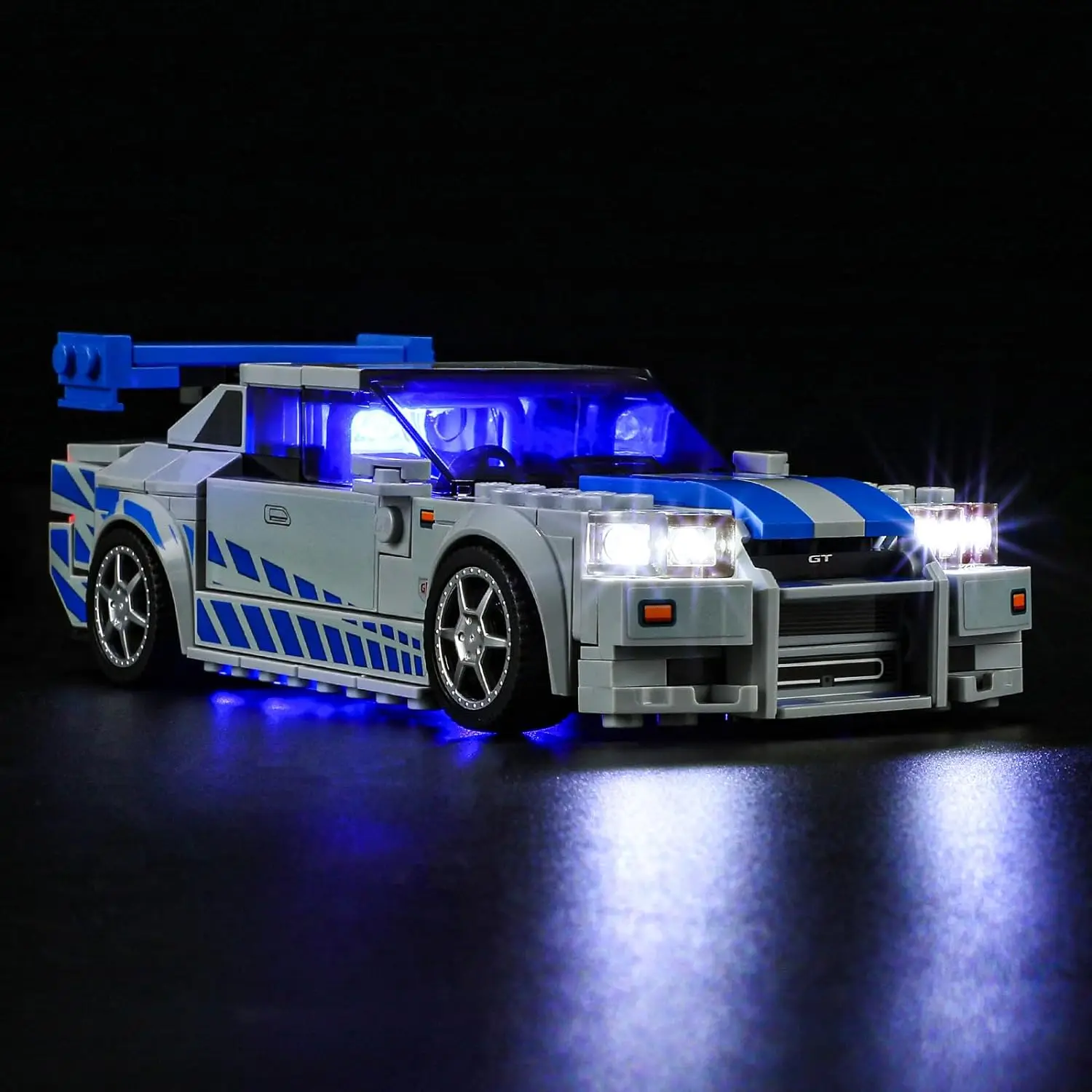 Hprosper LED-Licht für 76917 Geschwindigkeit 2 schnell 2 wütende Nissan Skyline GT-R (R34) dekorative Lampe (ohne Lego-Baustein)