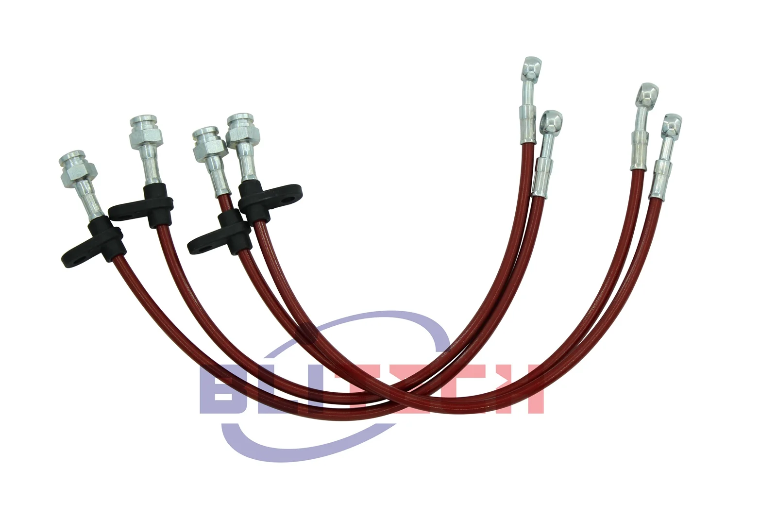Braided Brake Lines Stainless Steel Front Rear Cables Kit For 1996-2000 1997 1998 1999 Honda Civic EK Rear Disc Red Blue Silver