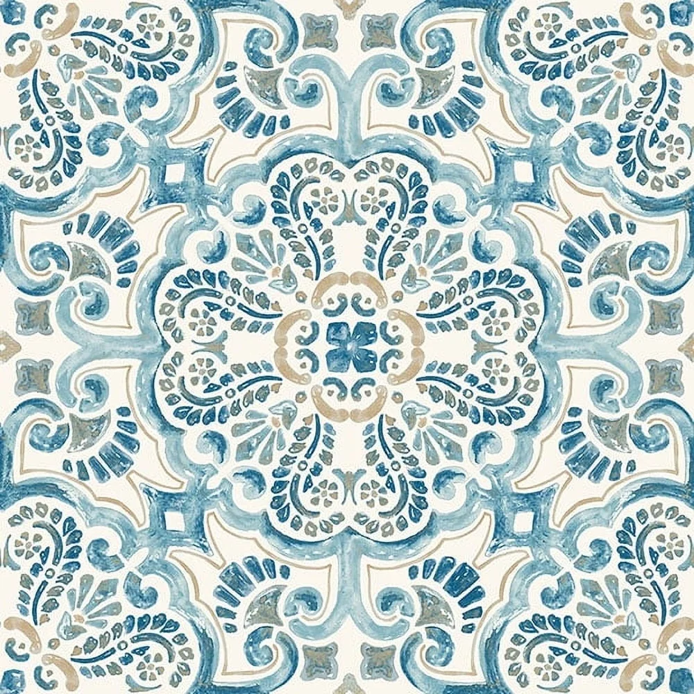 Vinyl-Bodenfliesen zum Abziehen und Aufkleben, marokkanisches Design, 30,5 x 30,5 cm, 10er-Pack, wasserbeständig, einfache Installation, langlebig, für den Innenbereich